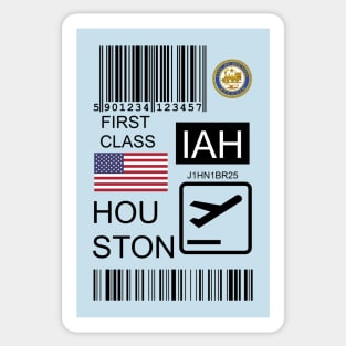 Houston United States travel ticket Sticker